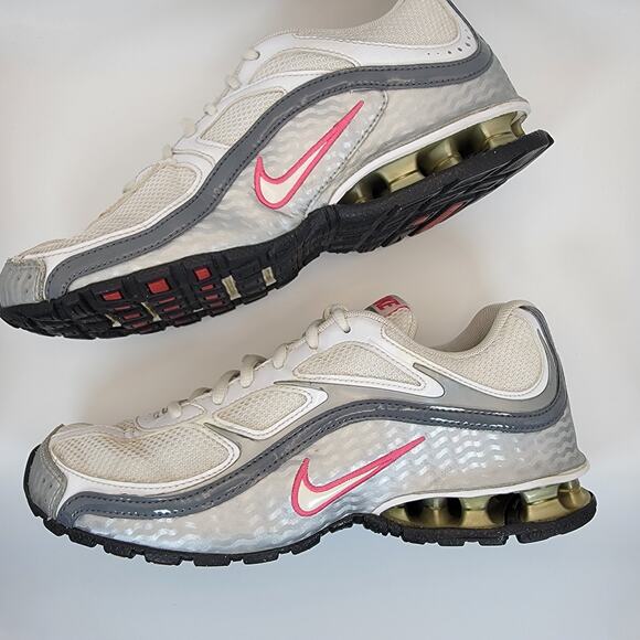 Nike Reax Run 5 Women’s Running Shoes White Silver Pink Size 8.5 No Inserts - Picture 10 of 15